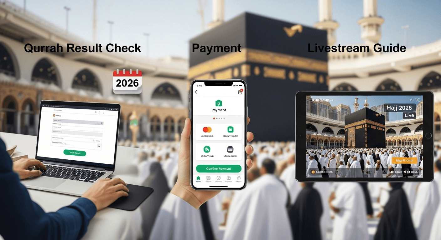 Hajj 2026: Qurrah Result Check, Payment & Livestream Guide